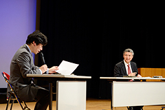 奈良大学教授 下坂守さんと奈良大学教授 河内将芳さんの対談
