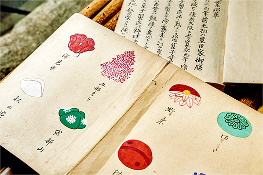店に今も残る、日本最古とも言われる和菓子のデザイン帖