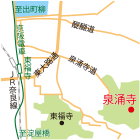 泉涌寺の地図