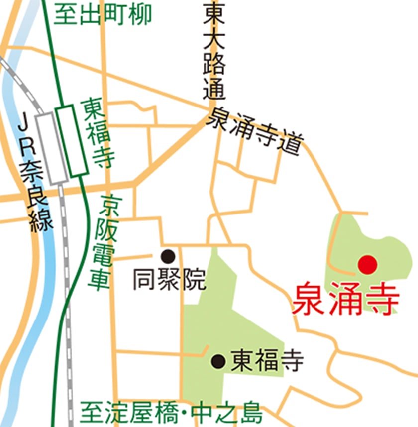 萬福寺へのアクセスマップ
