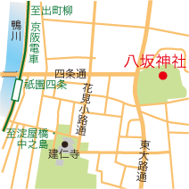 八坂神社の周辺地図